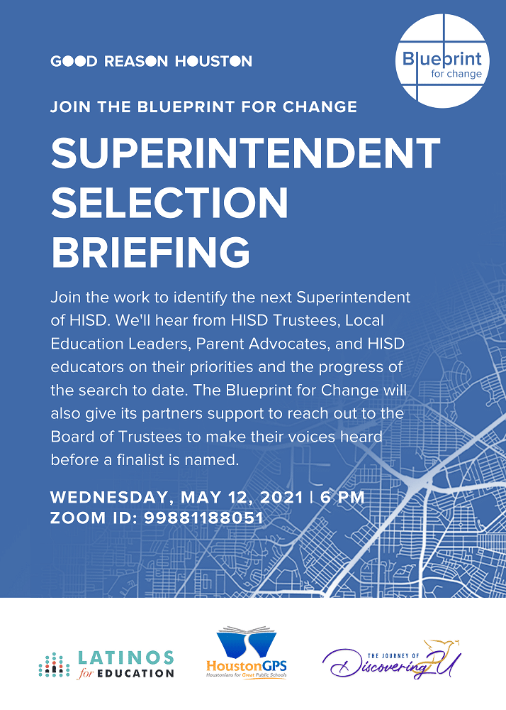 Andy Canales will be joining Great Reason Houston for a critical discussion on the HISD Superintendent selection process. Join the discussion and be a part of the conversation.